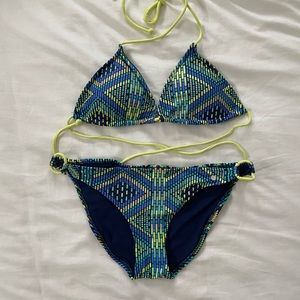Neon geometric bikini from American Eagle!